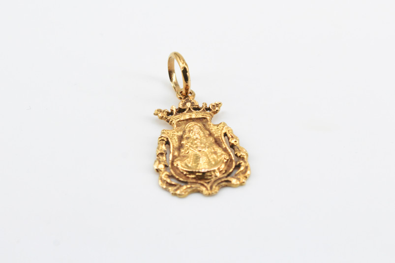 Medalla de oro de 18k. de segunda mano. Joyería de ocasión | ROYALHYSTERIA