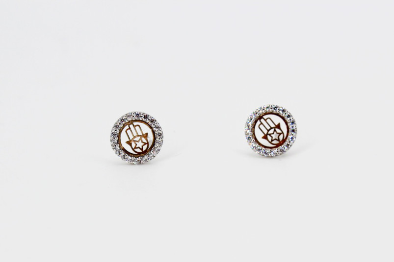 Pendiente de oro blanco de 18k. de segunda mano. Joyería de ocasión | ROYALHYSTERIA