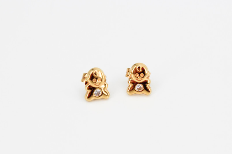 Pendiente de oro de 18k. de segunda mano. Joyería de ocasión | ROYALHYSTERIA