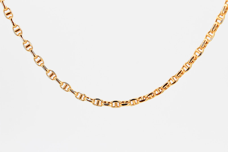 Cadena de oro combinado de 18k. de segunda mano. Joyería de ocasión | ROYALHYSTERIA