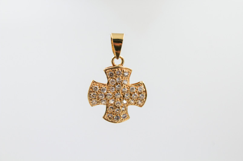 Cruz de oro de 18k. de segunda mano. Joyería de ocasión | ROYALHYSTERIA