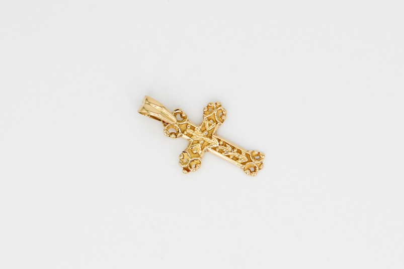 Cruz de oro de 18k. de segunda mano. Joyería de ocasión | ROYALHYSTERIA