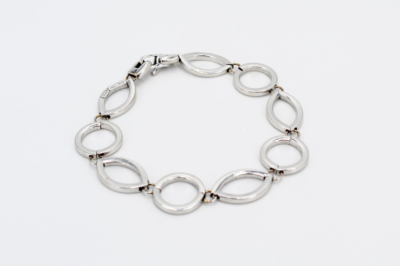 Pulsera de oro blanco de 18k. de segunda mano. Joyería de ocasión | ROYALHYSTERIA