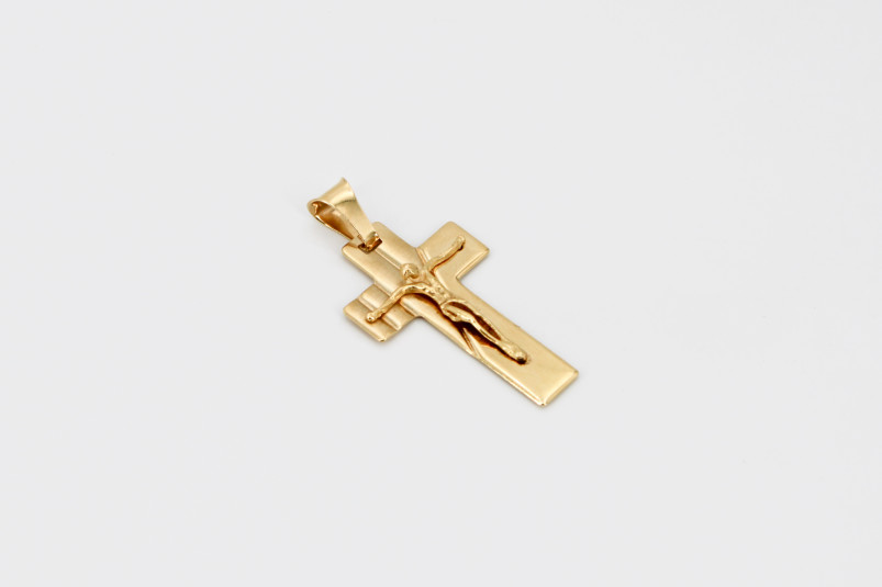 Cruz de oro de 18k. de segunda mano. Joyería de ocasión | ROYALHYSTERIA