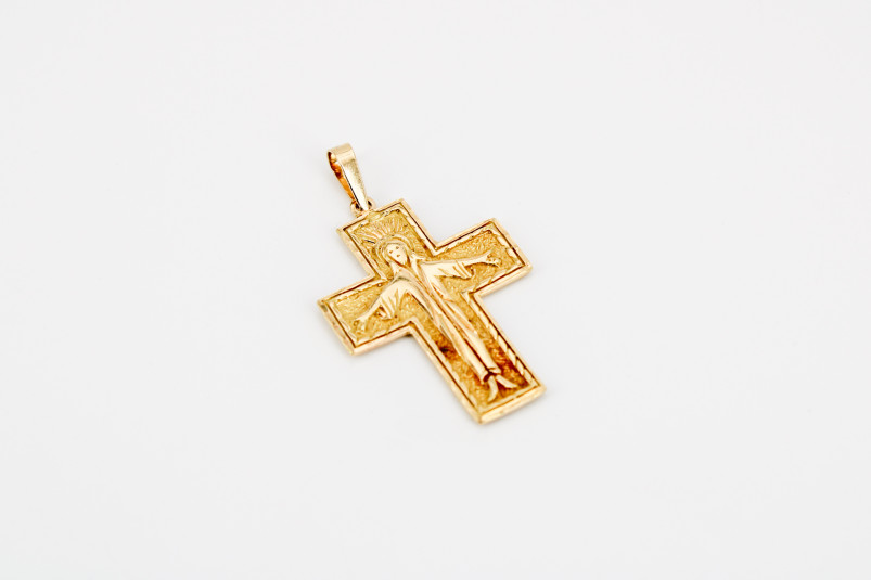 Cruz de oro de 18k. de segunda mano. Joyería de ocasión | ROYALHYSTERIA