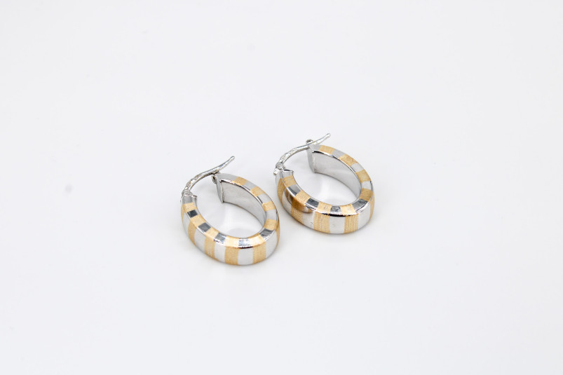 Aro de oro combinado de 18k. de segunda mano. Joyería de ocasión | ROYALHYSTERIA