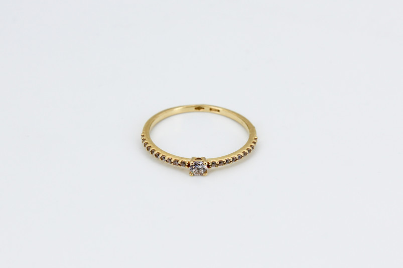 Solitario de oro de 18k. de segunda mano. Joyería de ocasión | ROYALHYSTERIA