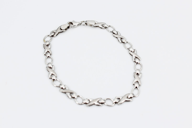 Pulsera de oro blanco de 18k. de segunda mano. Joyería de ocasión | ROYALHYSTERIA