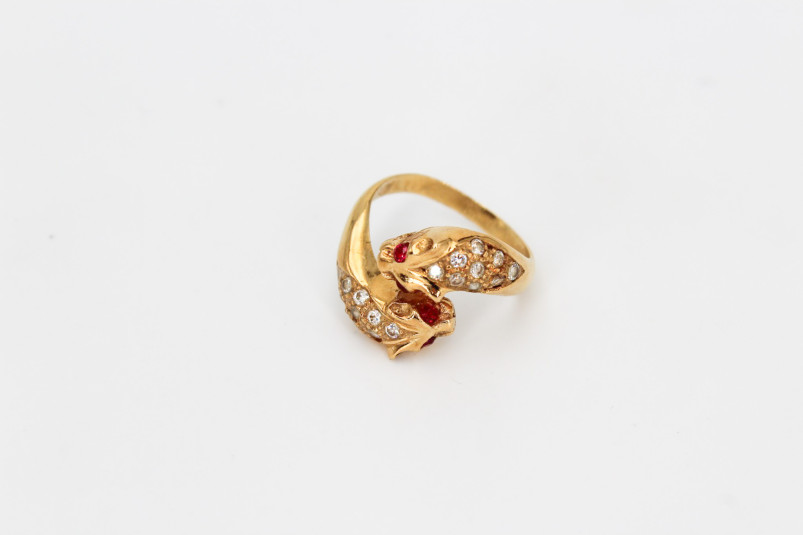 Anillo de oro de 18k. de segunda mano. Joyería de ocasión | ROYALHYSTERIA