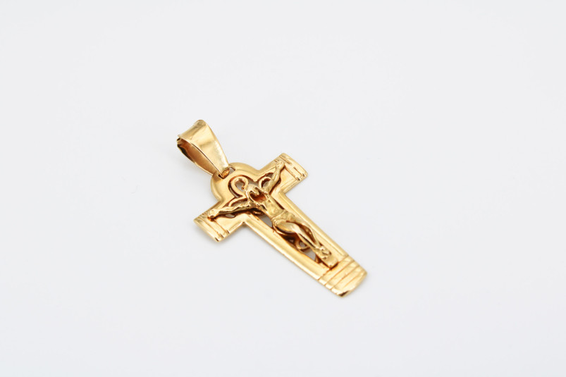 Cruz de oro de 18k. de segunda mano. Joyería de ocasión | ROYALHYSTERIA