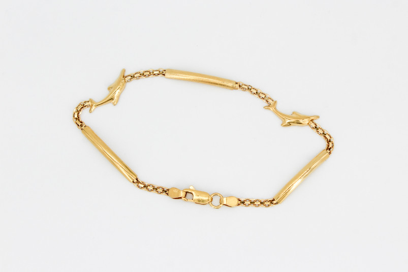 Pulsera de oro de 18k. de segunda mano. Joyería de ocasión | ROYALHYSTERIA
