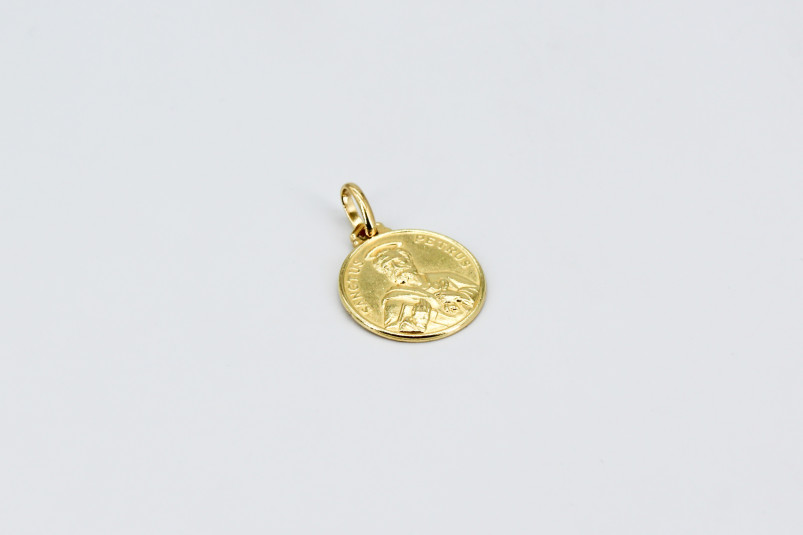 Medalla de oro de 18k. de segunda mano. Joyería de ocasión | ROYALHYSTERIA