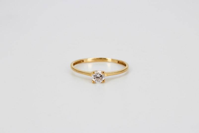 Solitario de oro de 18k. de segunda mano. Joyería de ocasión | ROYALHYSTERIA